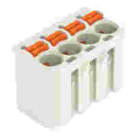 1-conductor female connector; push-button; Push-in CAGE CLAMP®; 2.5 mm²; Pin spacing 5 mm; 4-pole; 2,50 mm²; light gray
