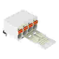 WAGO 1-conductor THT female connector angled; push-button; Push-in CAGE CLAMP®; 2.5 mm²; Pin spacing 5 mm; 12-pole; 1.4 mm Ø solder pin; Gripping plate; 2,50 mm²; light gray