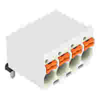 1-conductor THT female connector angled; push-button; Push-in CAGE CLAMP®; 2.5 mm²; Pin spacing 5 mm; 12-pole; 1.4 mm Ø solder pin; 2,50 mm²; light gray