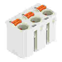 1-conductor female connector; push-button; Push-in CAGE CLAMP®; 2.5 mm²; Pin spacing 7.5 mm; 4-pole; 2,50 mm²; light gray