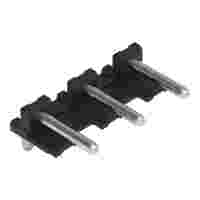 THT pin strip; 1.4 mm Ø solder pin; angled; Pin spacing 7.5 mm; 3-pole; black