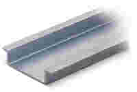 Aluminum carrier rail; 35 x 8.2 mm; 1.6 mm thick; 2 m long; unslotted; similar to EN 60715; silver-colored