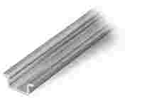Steel carrier rail; 15 x 5.5 mm; 1 mm thick; 2 m long; unslotted; according to EN 60715; silver-colored
