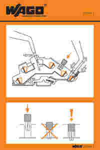 Stickers for operating instructions
