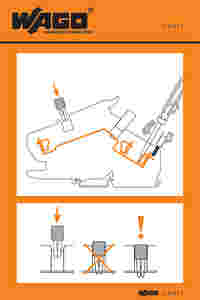 Stickers for operating instructions