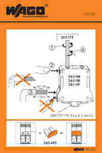 Stickers for operating instructions