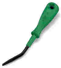 Operating tool; Blade: 2.5 x 0.4 mm; with a partially insulated shaft; angled; short