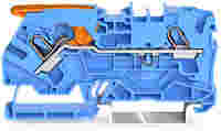 TOPJOB®S feedthrough terminal block with Lever and Open Tool Slot; rail mount; 2-conductor; 6.2 mm wide; blue