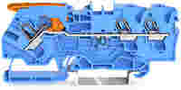 TOPJOB®S feedthrough terminal block with Lever and Open Tool Slot; rail mount; 3-conductor; 6.2 mm wide; blue
