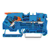 TOPJOB®S feedthrough terminal block with Lever and Push-buttons; rail mount; 2-conductor; 6.2 mm wide; blue