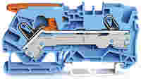 TOPJOB®S feedthrough terminal block with Lever and Open Tool Slot; rail mount; 2-conductor; 7.5 mm wide; blue