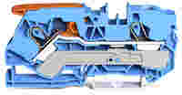 TOPJOB®S feedthrough terminal block with Lever and Open Tool Slot; rail mount; 2-conductor; 10 mm wide; blue