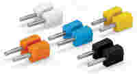 Banana plug; for socket 4 mm Ø; color mixed; 10 x each - orange, white, black, blue, yellow; 2,50 mm²; orange