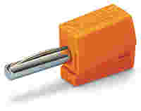 Banana plug; for socket 4 mm Ø; 2,50 mm²; orange