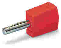Banana plug; for socket 4 mm Ø; 2,50 mm²; red