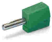 Banana plug; for socket 4 mm Ø; 2,50 mm²; green