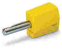 Banana plug; for socket 4 mm Ø; 2,50 mm²; yellow