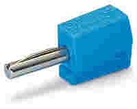 Banana plug; for socket 4 mm Ø; 2,50 mm²; blue