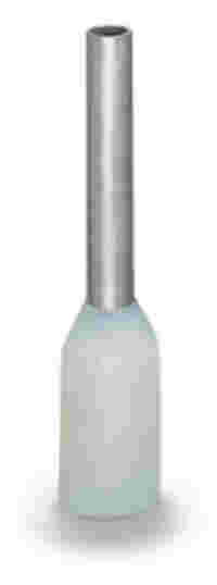 Ferrule; Sleeve for 0.5 mm² / 20 AWG; insulated; electro-tin plated; electrolytic copper; acc. to DIN 46228, Part 4/09.90; white