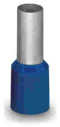 WAGO Ferrule; Sleeve for 16 mm² / AWG 6; insulated; electro-tin plated; electrolytic copper; gastight crimped; acc. to DIN 46228, Part 4/09.90; blue