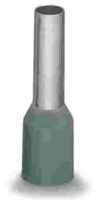 WAGO Ferrule; Sleeve for 4 mm² / AWG 12; insulated; electro-tin plated; electrolytic copper; gastight crimped; acc. to DIN 46228, Part 4/09.90; gray