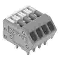 PCB terminal block; Locking slides; 0.5 mm²; Pin spacing 2.5 mm; 5-pole; CAGE CLAMP®; gray