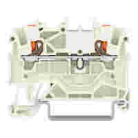 2-conductor through terminal block; with push-button; 1.5 mm²; with test port; suitable for Ex e II applications; side and center marking; for DIN-rail 35 x 15 and 35 x 7.5; Push-in CAGE CLAMP®; 1,50 mm²; light gray