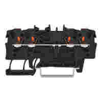 4-conductor through terminal block; with push-button; 1.5 mm²; with test port; suitable for Ex e II applications; side and center marking; for DIN-rail 35 x 15 and 35 x 7.5; Push-in CAGE CLAMP®; 1,50 mm²; black