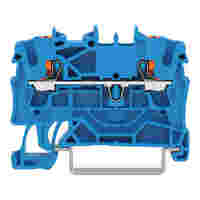 TOPJOB®S feedthrough terminal block with Push-buttons; rail mount; 2-conductor; 5.2 mm wide; blue