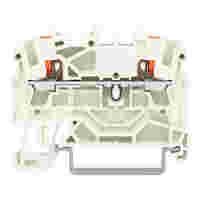 WAGO TOPJOB®S through terminal block with Push-buttons; rail mount; 2-conductor; 5.2 mm wide; light gray