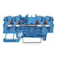 TOPJOB® S feedthrough terminal block with Push-buttons; rail mount; 4-conductor; 5.2 mm wide; blue