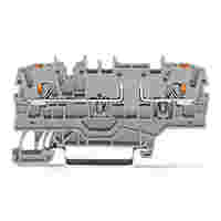 TOPJOB®S carrier terminal block with Push-buttons; rail mount; 2-conductor; 5.2 mm wide; gray