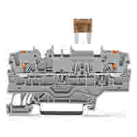 TOPJOB®S fuse terminal block with Push-buttons; rail mount; for mini-automotive blade-style fuses; 2-conductor; 5.2 mm wide; gray