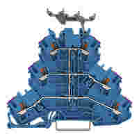 WAGO Triple-deck terminal block; with push-button; 6-conductor through terminal block; N; with marker carrier; for Ex e II and Ex i applications; internal commoning; conductor entry with violet marking; for DIN-rail 35 x 15 and 35 x 7.5; 2.5 mm²; Push-in CAGE