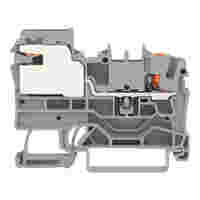 WAGO 1-conductor power distribution disconnect terminal block; 2.5 mm²; Push-in CAGE CLAMP®; 2,50 mm²; gray