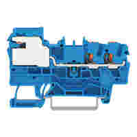 2-conductor N-disconnect terminal block; 2.5 mm²; Push-in CAGE CLAMP®; 2,50 mm²; blue