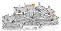 Multilevel installation terminal block; with push-button; 2.5 mm²; with pivoting knife disconnect; NTi/L/PE; Push-in CAGE CLAMP®; 2,50 mm²; gray