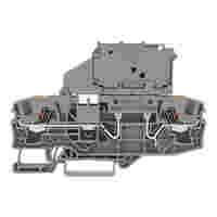 2-conductor fuse terminal block; with pivoting fuse holder; for 5 x 20 mm miniature metric fuse; with push-button; without blown fuse indication; for DIN-rail 35 x 15 and 35 x 7.5; 6 mm²; Push-in CAGE CLAMP®; black