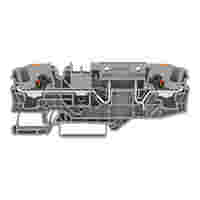 2-conductor carrier terminal block; with push-button; for DIN-rail 35 x 15 and 35 x 7.5; 6 mm²; Push-in CAGE CLAMP®; 6,00 mm²; gray