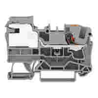 WAGO 1-conductor power distribution disconnect terminal block; 6 mm²; Push-in CAGE CLAMP®; 6,00 mm²; gray