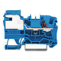 WAGO 1-conductor N-disconnect terminal block; 6 mm²; Push-in CAGE CLAMP®; 6,00 mm²; blue