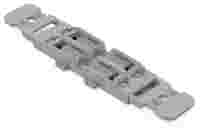 Mounting carrier with strain relief; 2-way; for inline splicing connector with lever; for screw mounting; gray