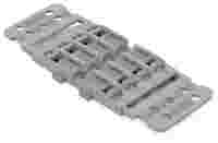 Mounting carrier with strain relief; 4-way; for inline splicing connector with lever; for screw mounting; gray