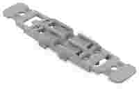 Mounting carrier with strain relief; 2-way; for inline splicing connector with lever; with snap-in mounting foot; gray