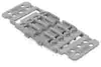 Mounting carrier with strain relief; 4-way; for inline splicing connector with lever; with snap-in mounting foot; gray