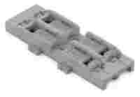 Mounting carrier; 2-way; for inline splicing connector with lever; for screw mounting; gray