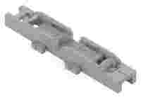 Mounting carrier; 1-way; for inline splicing connector with lever; with snap-in mounting foot; gray