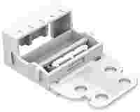 Mounting carrier, 221 series (24-12 AWG); 5-conductor; for panel mount; white
