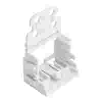 Mounting carrier with strain relief; for 10-wire connectors; 221 Series - 4 mm²; for screw mounting; white