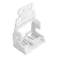 Mounting carrier with strain relief; for 10-wire connectors; 221 Series - 4 mm²; for side screw mounting; white